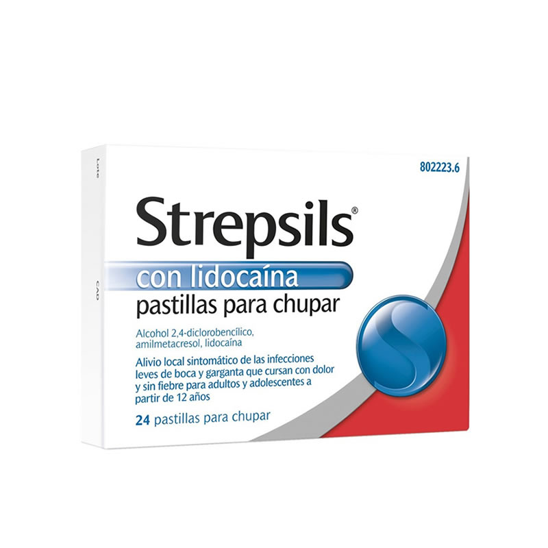 STREPSILS CON LIDOCAINA 24 PASTILLAS PARA CHUPAR