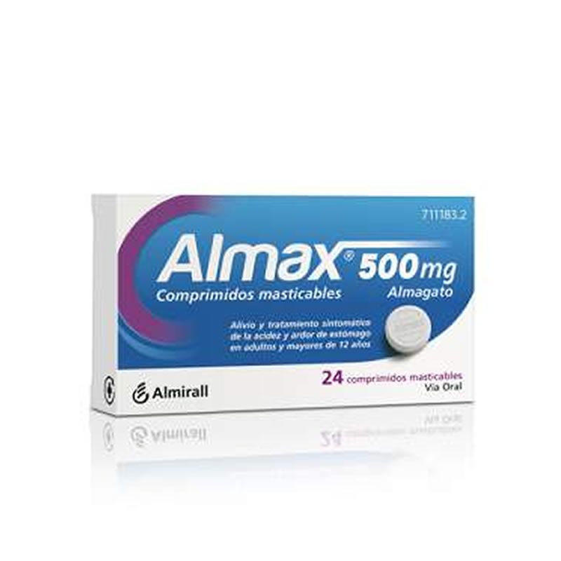 ALMAX 500 mg  24 COMPRIMIDOS MASTICABLES