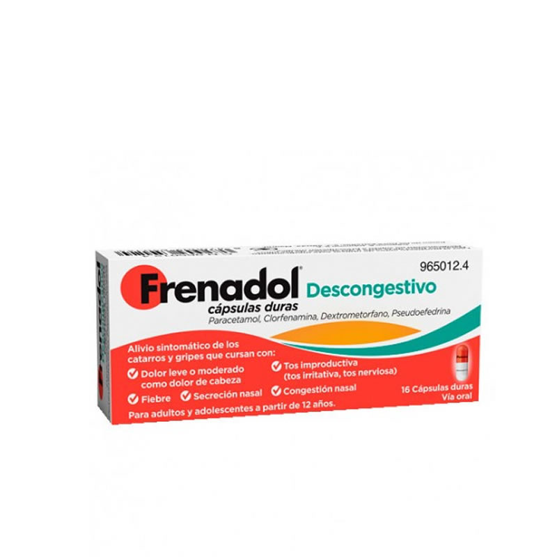 FRENADOL DESCONGESTIVO 16 CAPSULAS